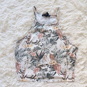 Forever 21 Tropical Print Crop Top